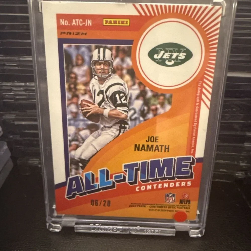 2023 CONTENDERS OPTIC JOE NAMATH ALL-TIME GREEN PULSAR AUTO /20 🔥🔥